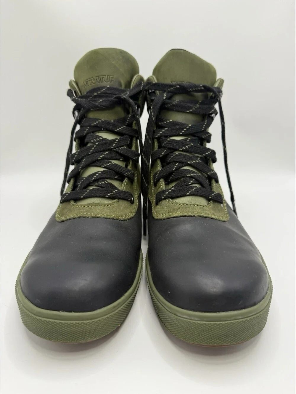 Xtratuf Men's Leather Lac Olive Lace Up Shoes LAL300 Sz 9 NWOB